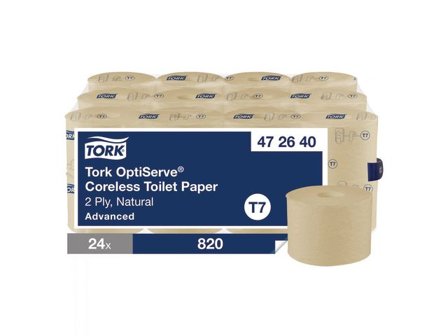 TORK Toalettpapper T7 Advanced OptiServe Coreless 2-lag natur 24/fp - Lyreco - Städ och hygien - Toalettpapper och torkpapper - Toalettpapper - rulle