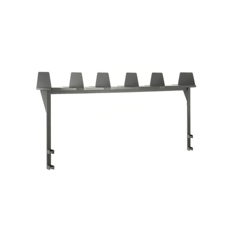 Överhylla, 2000x 300 mm, inklusive 6 avdelare, grå