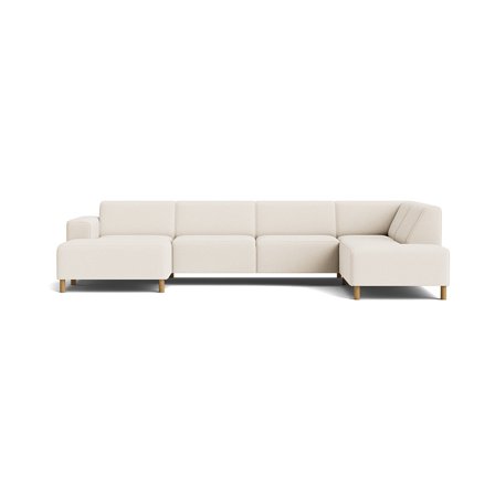 Seam U-sofa, venstrevendt - Loop Creme - 344x206x78 - Sofa, u-sofa