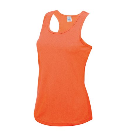 AWDis Just Cool Girlie Fit Sportlinne / Tank Top XS Elektrisk Orange