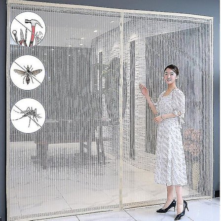 Stærk Magnetisk Dørgardin - Myg- og Insektsikkert, Automatisk Lukning, Usynlig Gaze, Stor Myggenet til Døre