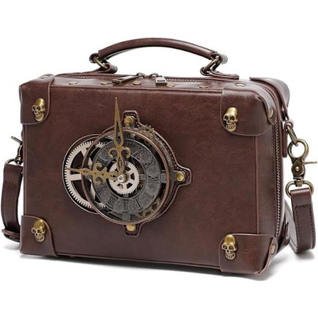 Vintage punk rock plånbok, crossbody-väska, axelremsväska