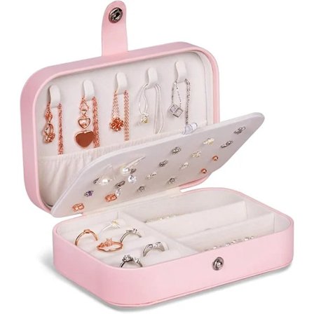 Tastatur, nøglering til mobiltelefoner, smykkeorganisator til ringe øreringe vedhæng armbånd og halskæder, 16,5 x 11,5 x 5,5 cm Pink