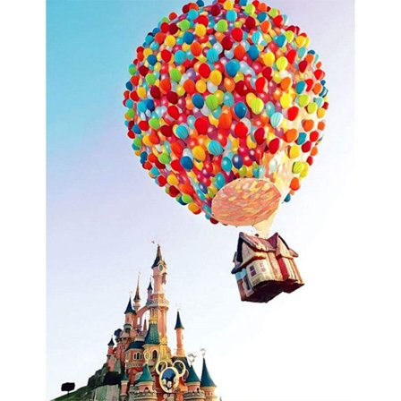 #5D DIY-sett for voksne og barn, diamantmaleri, slott#