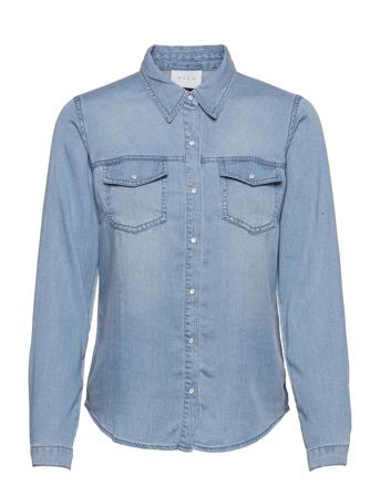 Vibista Denim Shirt/Su-Noos Langermet Skjorte Blå Vila