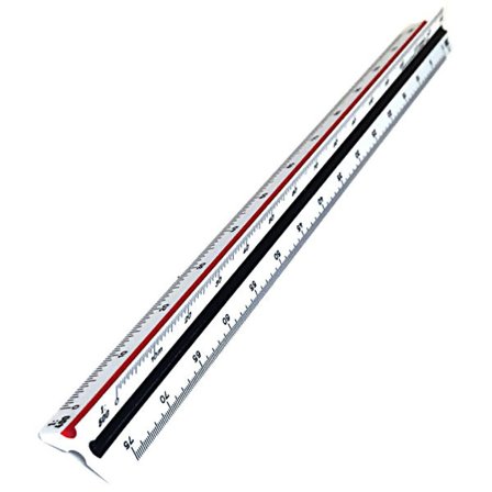 M+R Trekant Skala Lineal 30 cm 100-500