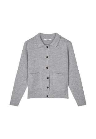 Sibin Linnebjerg Kaja Cardigan Stickat Dam Grå XS