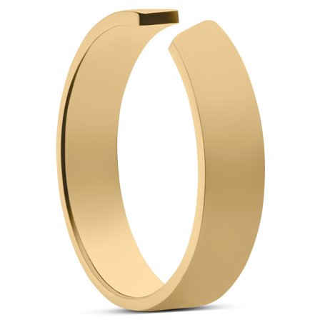 Anello in acciaio inossidabile regolabile da 5 mm tono oro lucido per uomini - Anelli in acciaio