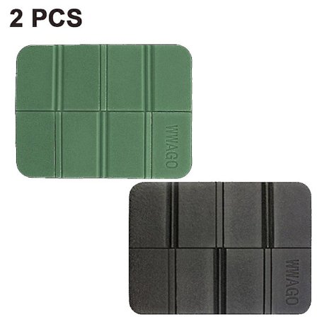 Pakkaa vaahtomuovinen vaelluspehmuste, taitettava vedenpitävä ultralaatua oleva leirintäistuin musta+vihreä