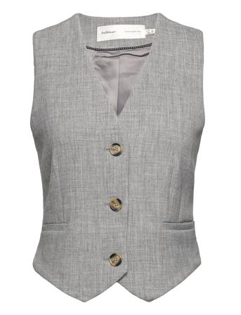 Zoieiw Waistcoat Vests Quilted Vests Grå InWear*Betinget Tilbud