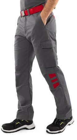 Arbetsbyxor Fristads Herr Green byxa 2930 GWM, Grå/Röd Arbetskläder