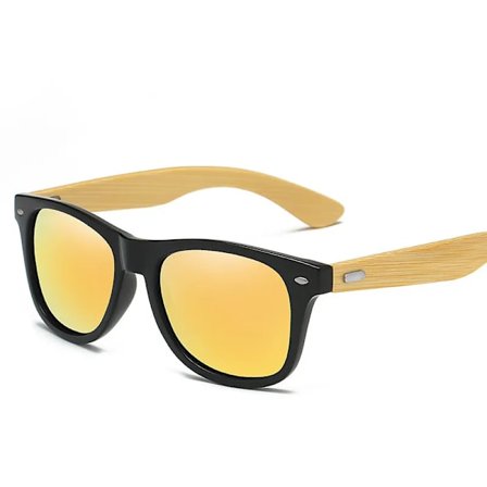 Retro Trä Solglasögon Män Bambu UV400 Solglasögon Kvinnor Märkesdesign Sportglasögon Guld Spegel Solglasögon Shades lunette oculo
