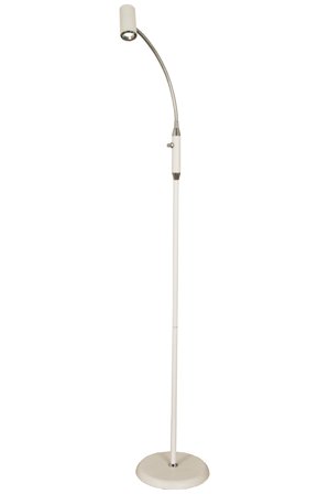 Aneta Lighting GUSTO golvlampe, hvit/krom, 5W LED