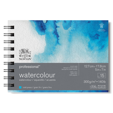 Winsor & Newton Professional Aquarellblock Spirale CPx18 cm 300g