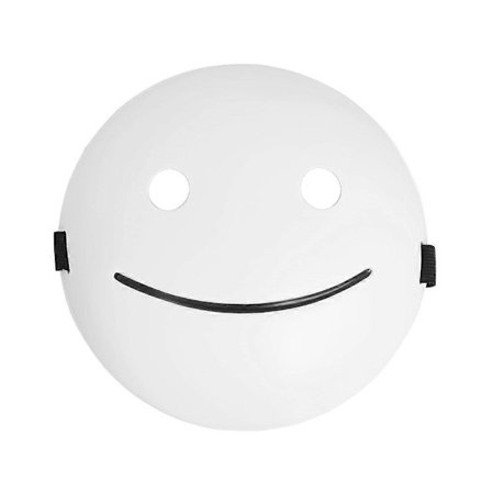 Valkoinen Smile Dream -naamio Cosplay-naamio rekvisiitta Halloween-karnevaalijuhliin naamiaisiin