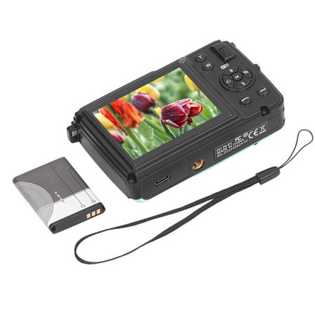 FS01 4K 64MP Digitalkamera 4K Dubbel Objektiv Digitalkamera 16X Zoom Vloggkamera för YouTube med WiFi för Fotografering