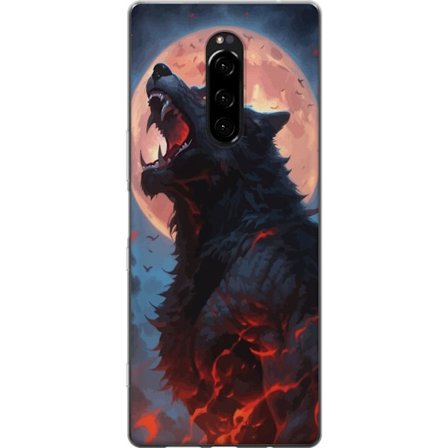 Mobilskal till Sony Xperia 1 med Ylande varg