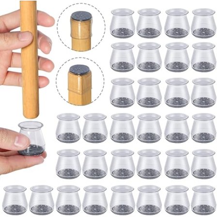 32 st Silikonstolsbensskydd, Storlek: Liten (Passar 23 - 32 mm)