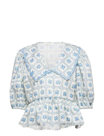 Cleo Blouse Patterned Notes Du Nord