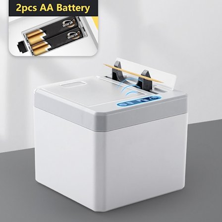 Automatisk Elektrisk Tandpetare Box Hållare Container Portable Grå