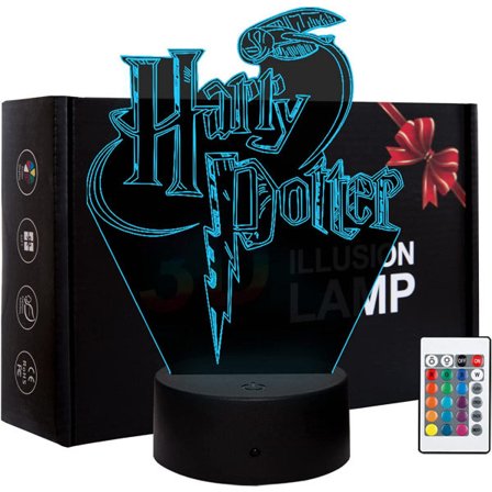 3D Nattlampa Harry Potter Illusion Lampa Färgskiftande LED