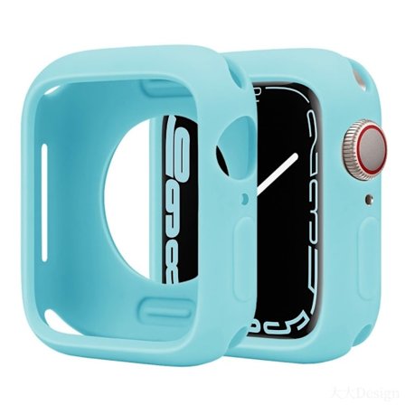 Apple Watch Ultra 2 / Ultra 49mm silikone beskyttelsesetui Candy Color stødsikkert Smartwatch Cover - Babyblå