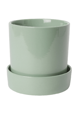 Åhléns Home Kruka med fat TED 17,5 cm Dekoration Grön ONESIZE