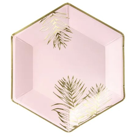 Löv Papperstallrik Rosa 23cm 6-pack - Partyninja.se