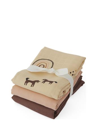 Muslin Square - Rainbow - Pack Of 3 Baby & Maternity Baby Sleep Muslins Muslin Blankets Multi/mønstret OYOY Living Design