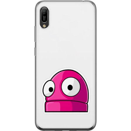 Kompatibel Mobilcover til Huawei Huawei Y6 Pro (2019) Rosa tegneseriefigur med store øjne i legende og humoristisk stil