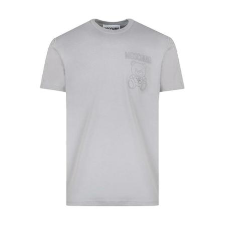 Moschino T-Shirts , Grijs , Heren , Maat: S