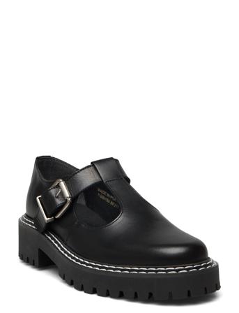 Biagunna Mary Jane Shoe Mokasiner Lave Sko Svart Bianco*Betinget Tilbud
