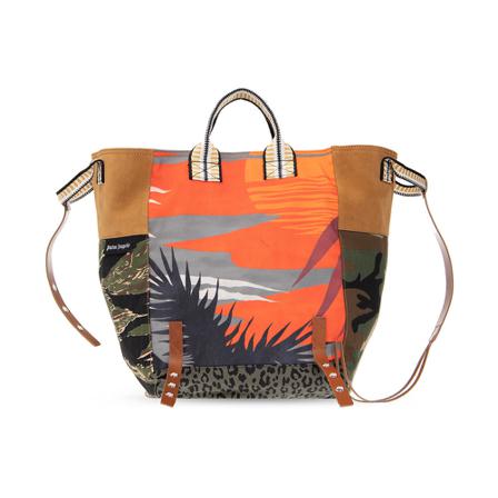 Palm Angels Patterned shopper Tas , Oranje , Heren , Maat: ONE Size