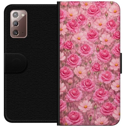Yhteensopiva Lompakkokotelo Samsung Galaxy Note20 Petal Reverie Blush Rose