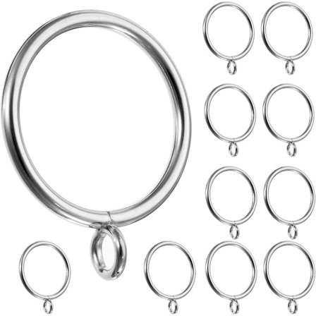 50-pack 38 mm gardinhängare - metallgardin gardinstångskrokar passar stavar upp till 35 mm diameter