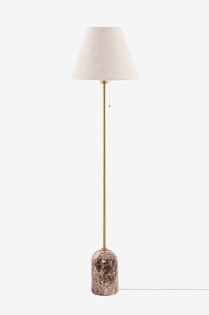 Globen Lighting - Golvlampa Gino Beige travertin - Brun - Golvlampor - Från Homeroom