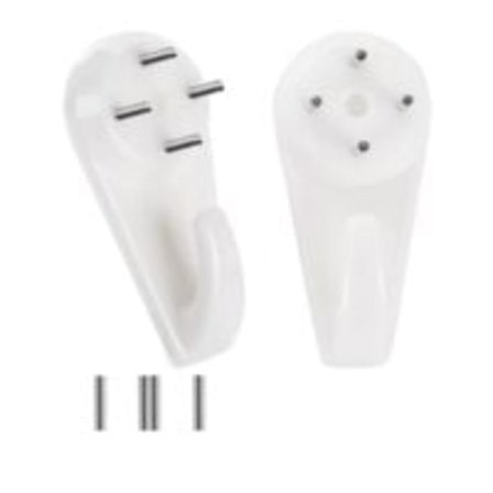 40 bildkrokar, betong/gips/hårda väggar, för upphängning av bilder