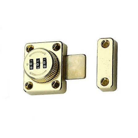 Perforeringsfri husholdnings skuffelås Skapdørlås Bolt lås Garderobe Tyverisikring Kombinasjonslås QXR