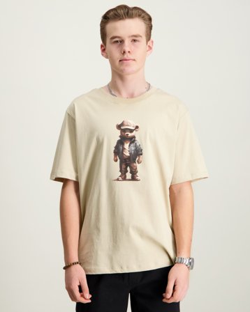 LMTD NLMNAMSE SS L TOP Kremfarget T-skjorter Gutt - Kids Brand Store