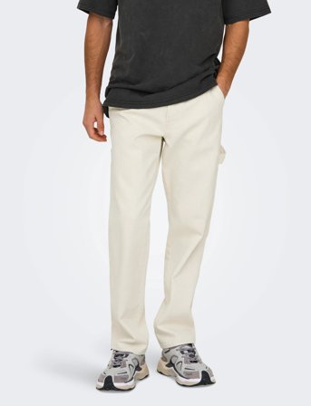 ONLY & SONS Onsedge Straight Car Ecru1088Pimdnm Noos - Cream - 29 x 30