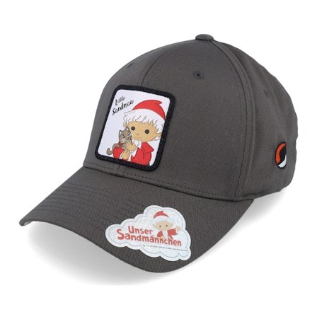 Unser Sandmännchen - Grå flexfit Caps - Sandmännchen With Cat Dark Grey Flexfit @ Hatstore