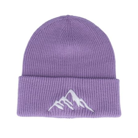 Wild Spirit - Lila cuff Beanie - Mountain 3d Violet Soft Deep Cuff @ Hatstore