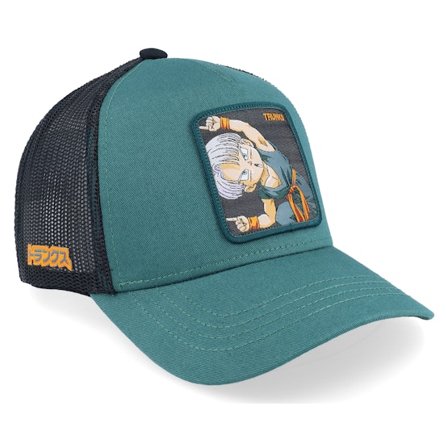 Capslab - Blauw trucker Cap - Dragon Ball Trunks Petrol/Black Trucker @ Hatstore