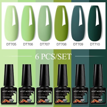 6st Nagellack Gel Set DIY Nagelkonst Semi Permanent UV LED Gel Kit För Naglar Dekoration Manikyr Blötläggning Målning Vernis Design
