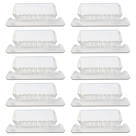 10 STK Klare plastik filmappe faner og indlæg 2 tommer hængende mappe faner