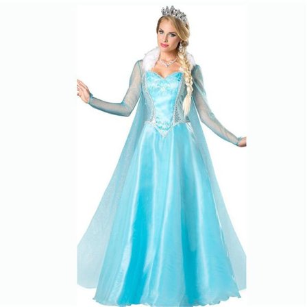 Elsa Kjole Dame Frozen Elsa Prinsessekjole Anna Dronning Kjole Voksen Halloween Cosplay Kostymer Elsa
