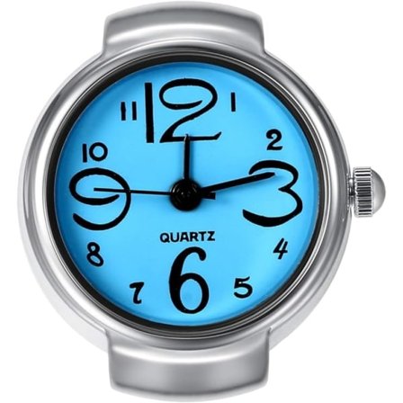 Finger Watch Creative Elastic Round Quartz Finger Ring Watches, för Alla Hjärtans Dag unisex