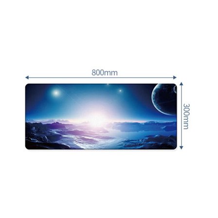 Gaming Musmatta - Stor Musmatta med halkfri gummibaksida för dator och spelbärbar dator (Universal Stitching 800mm x 300mm)