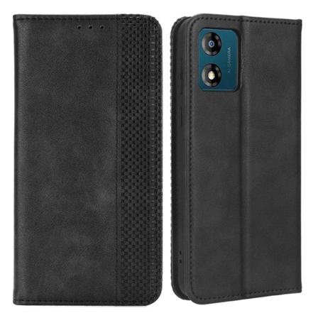 Bofink Vintage Motorola Moto E13 Læder Etui - Sort Black