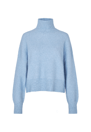 SAMSOE Nola T-N 7355 Stickat Dam Blå L